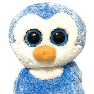 Ty Ice Cube Plush Blue Penguin‎ with Glitter Eyes 17"